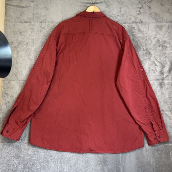 Duluth Trading Shirt Men 2XLT Rust Canyoneer Long Sleeve Organic Cotton Outdoor - Picture 7 of 12
